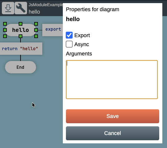 Exporting a function